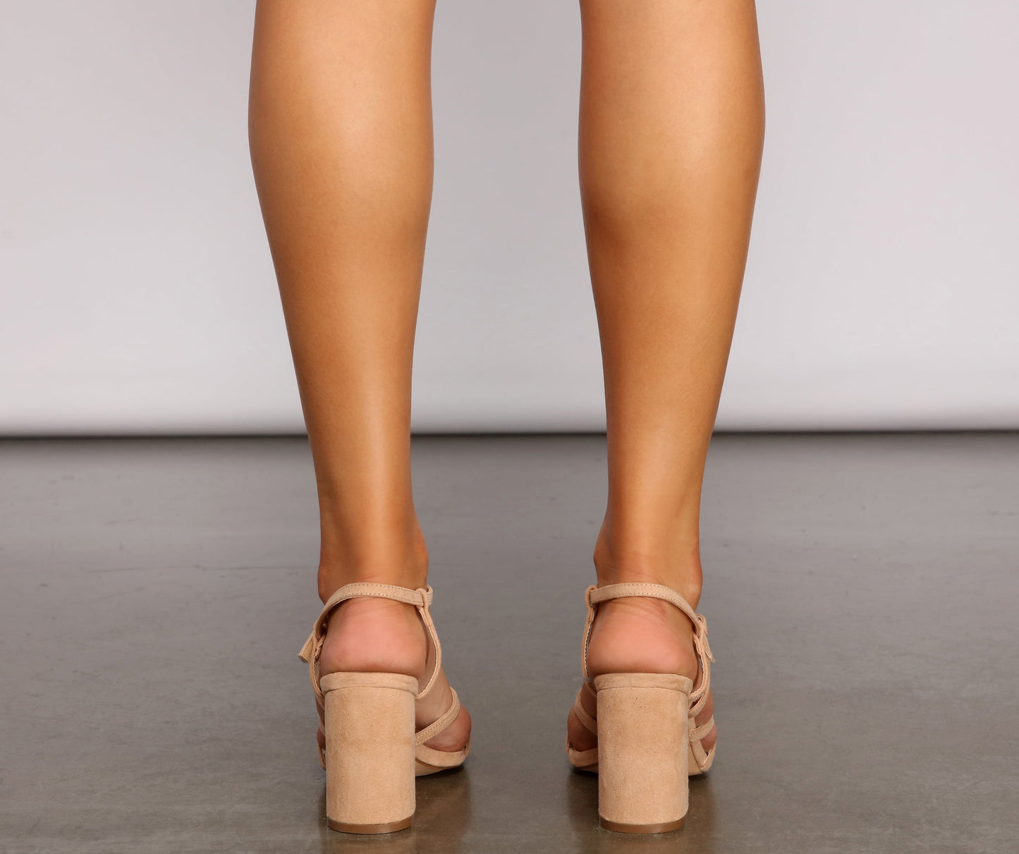 Chic And Strappy Square Toe Block Heels