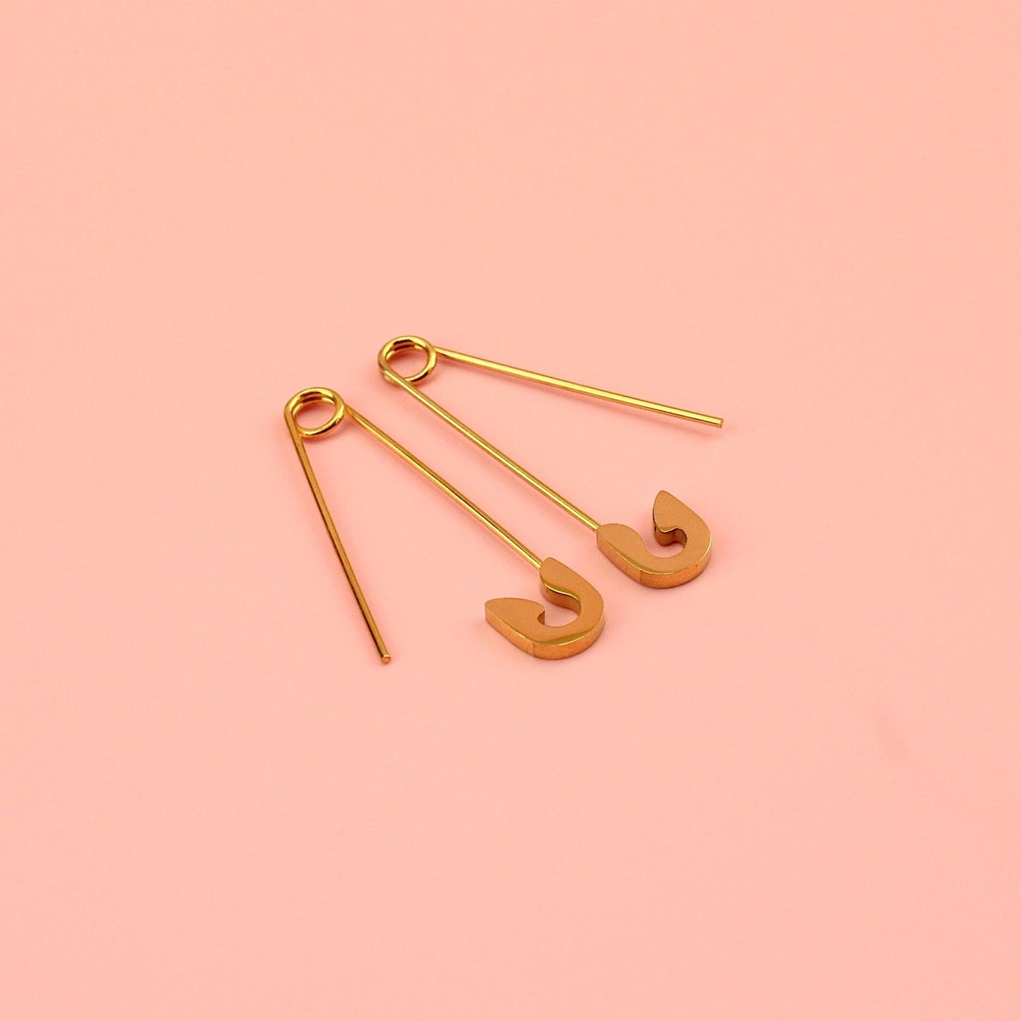 Pin it to Win it Safety Pin Earrings (Gold Plated)