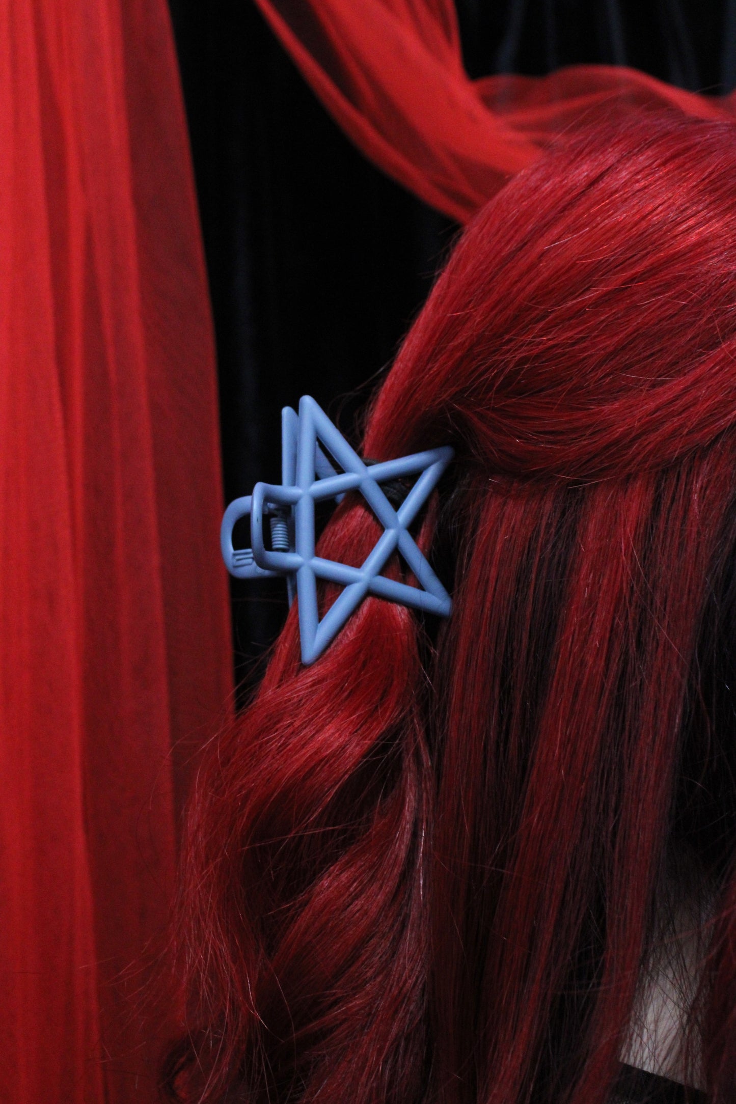 Pentagram Hair Clip - Denim Blue