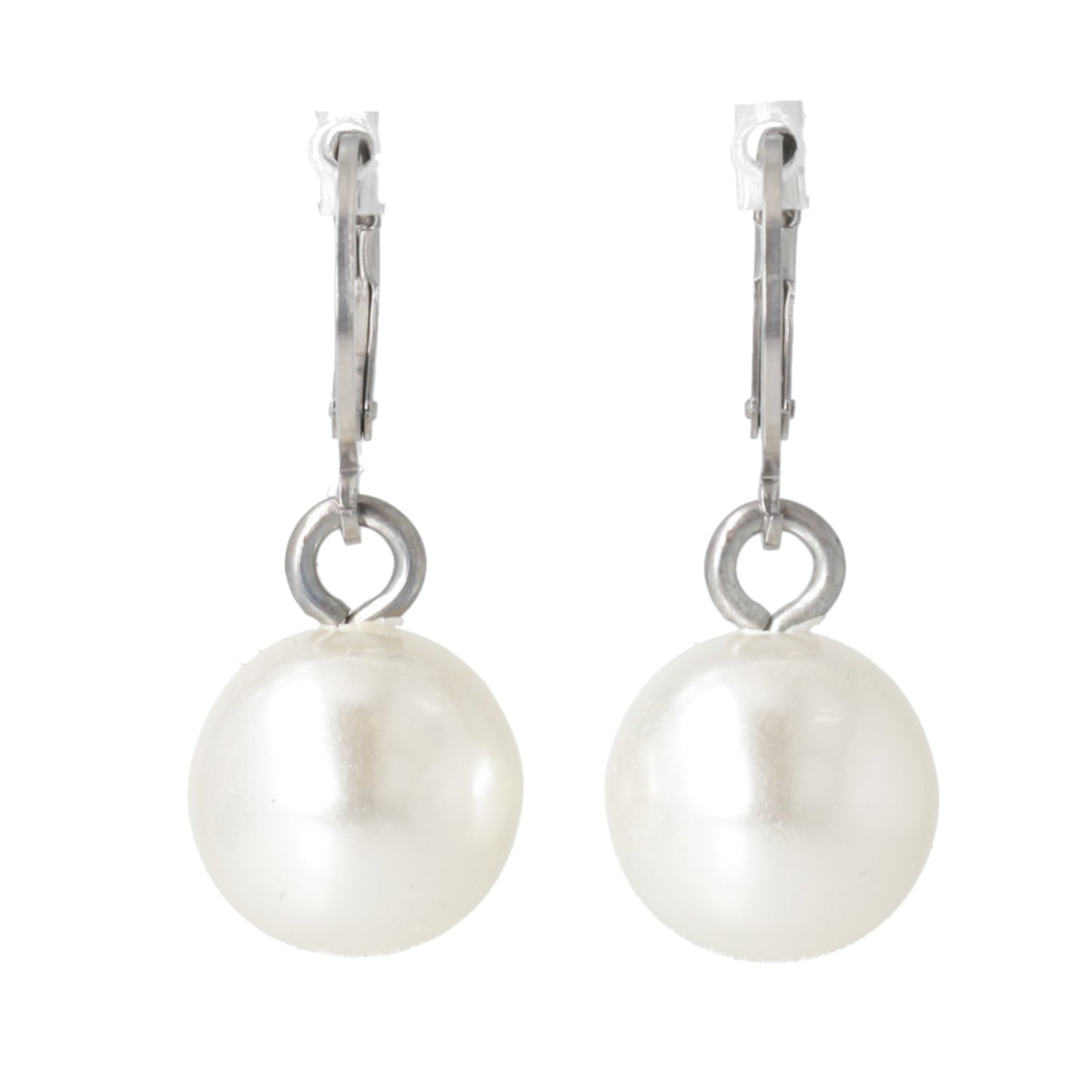 Pearl Huggie Hoops