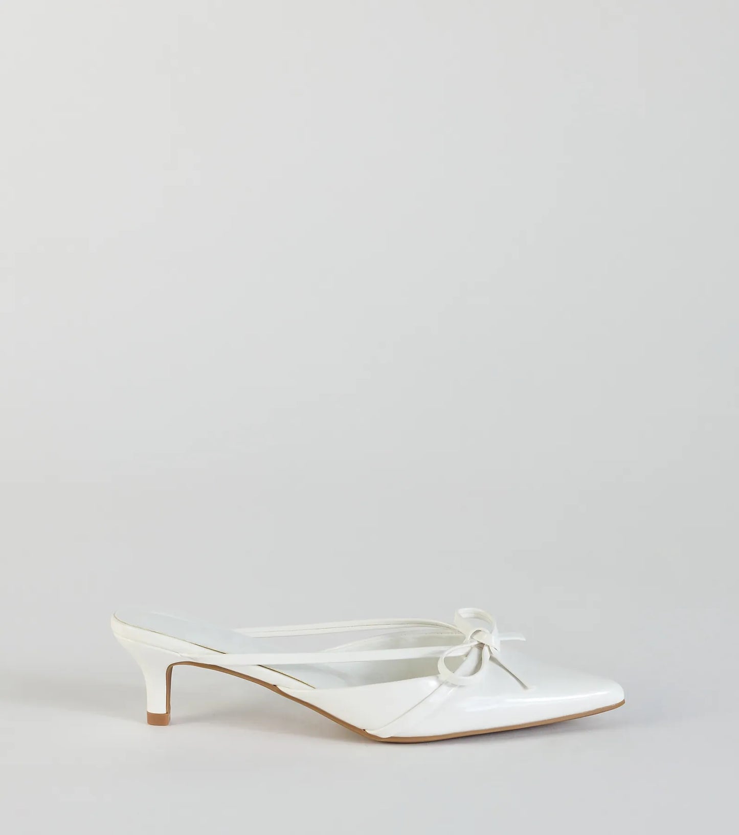 Sweetest Thing Bow Kitten Heel Mules