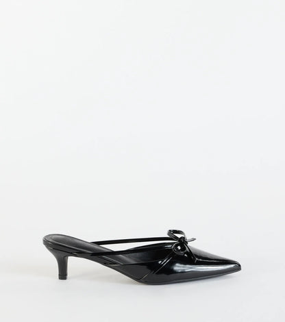 Sweetest Thing Bow Kitten Heel Mules