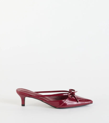 Sweetest Thing Bow Kitten Heel Mules
