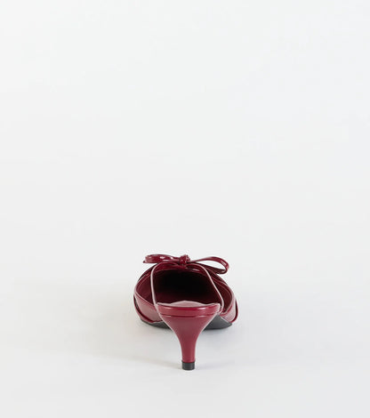 Sweetest Thing Bow Kitten Heel Mules