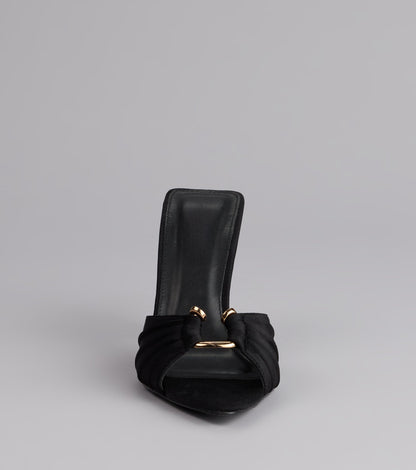 Touch Of Drama Stiletto Mules