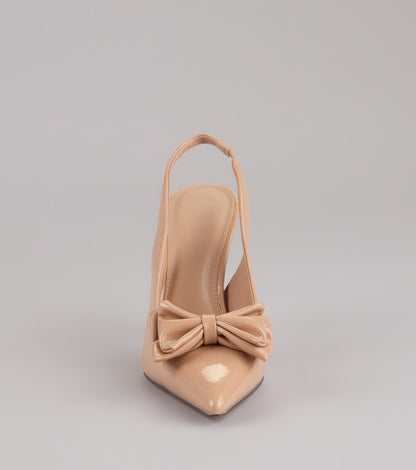 Strut Season Bow Stiletto Pumps