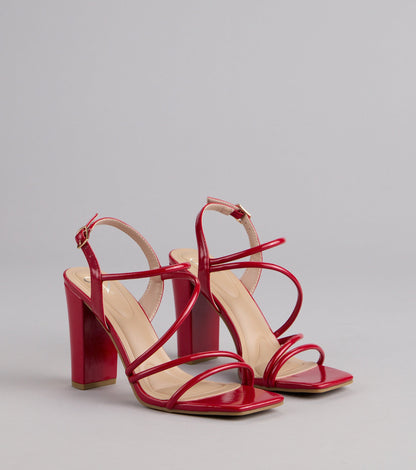 Serving Drama Strappy Block Heels