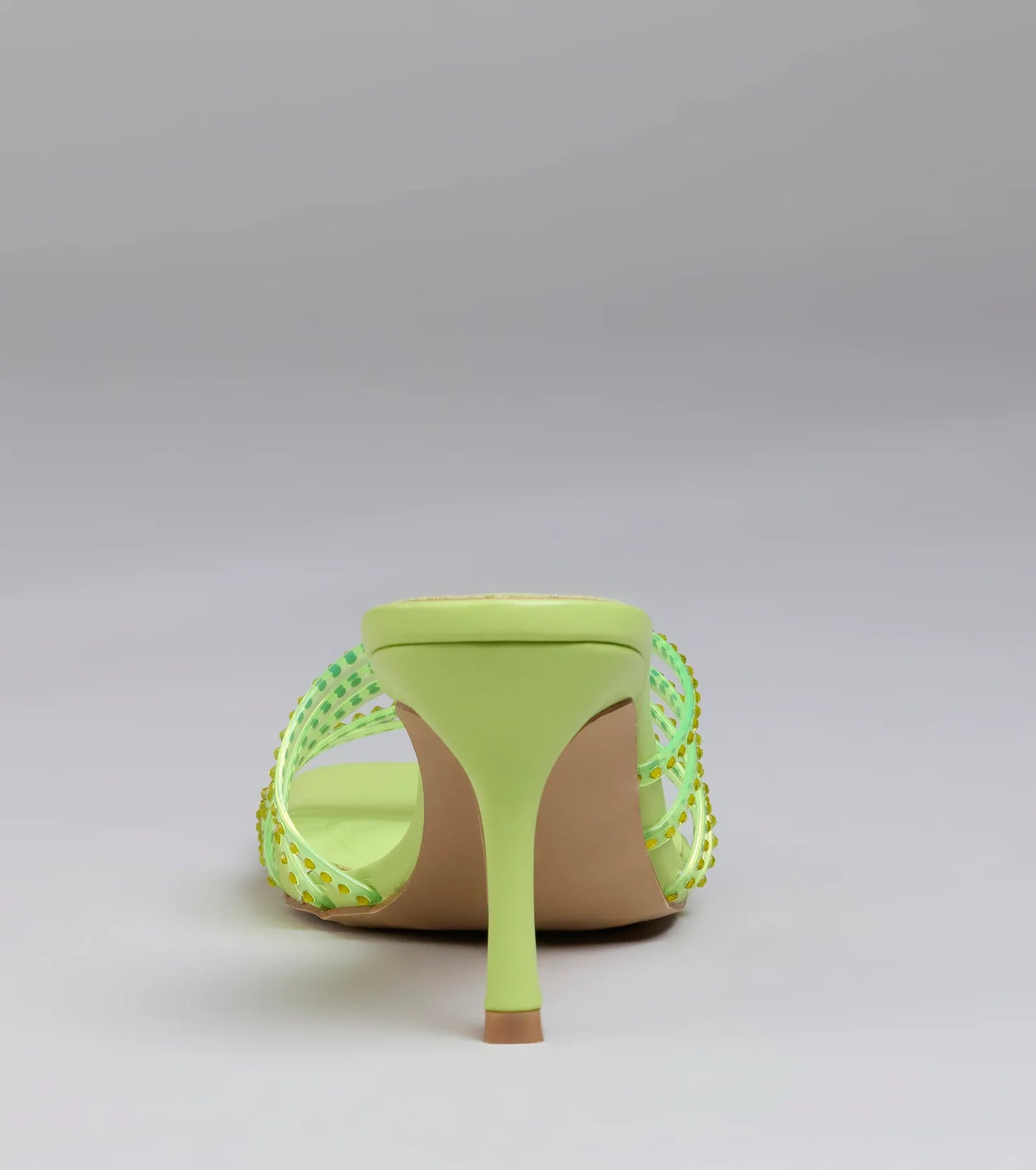 Alluring Strappy Stud Stiletto Mules