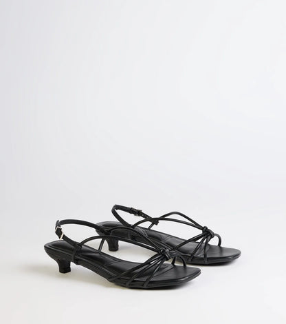 Tied Together Strappy Kitten Heels