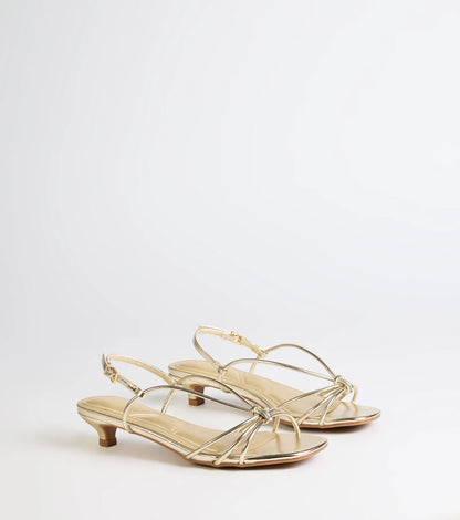Tied Together Strappy Kitten Heels