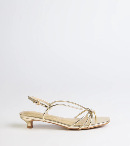 Tied Together Strappy Kitten Heels