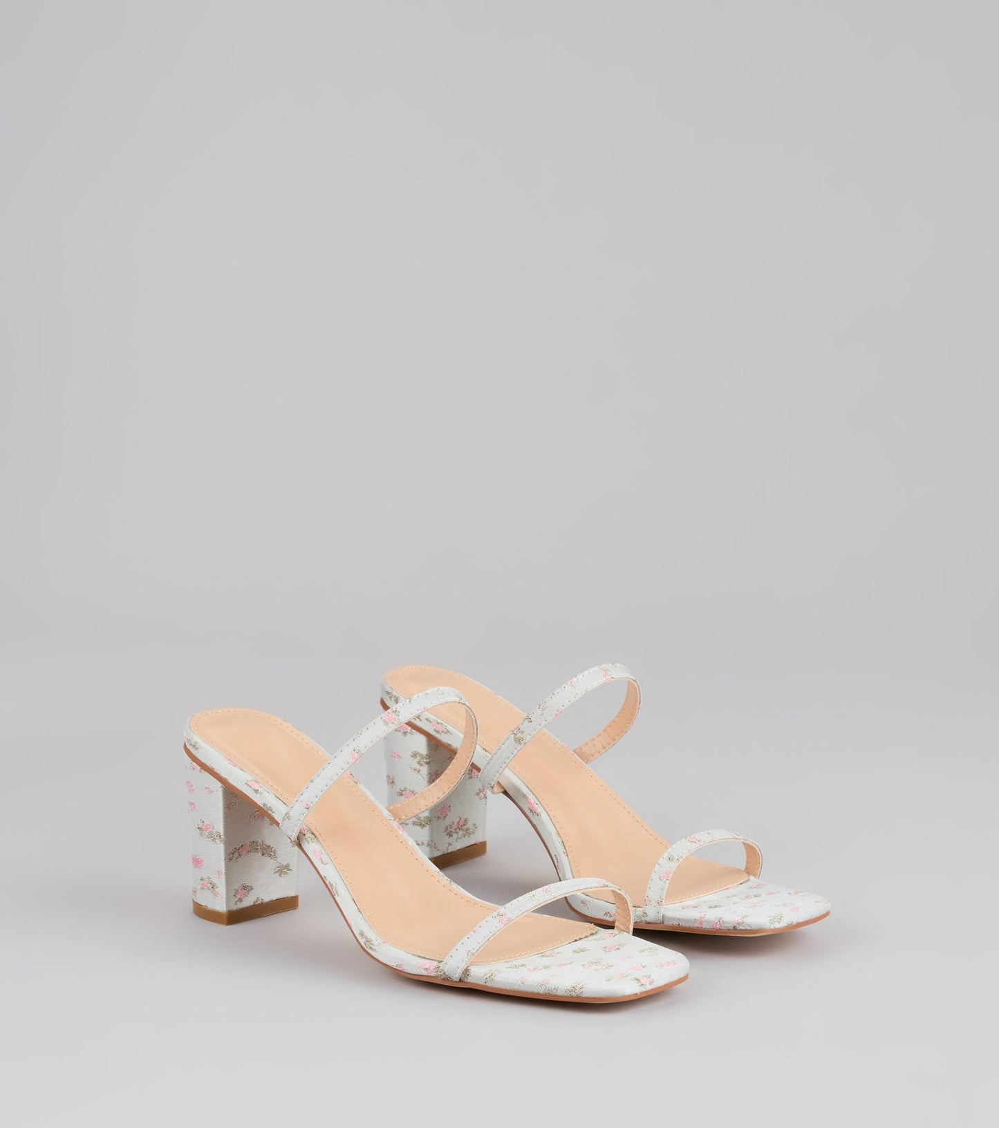 Picnic Chic Floral Strappy Mules