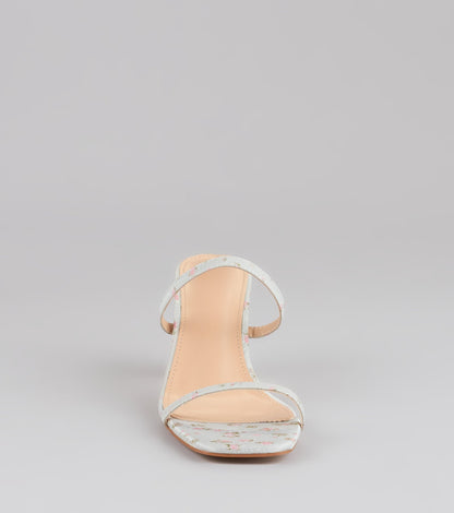 Picnic Chic Floral Strappy Mules