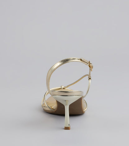 Delicately Dangerous Strappy Slingback Heels