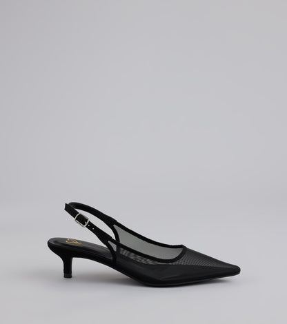 Double Take Mesh Sling-Back Pumps