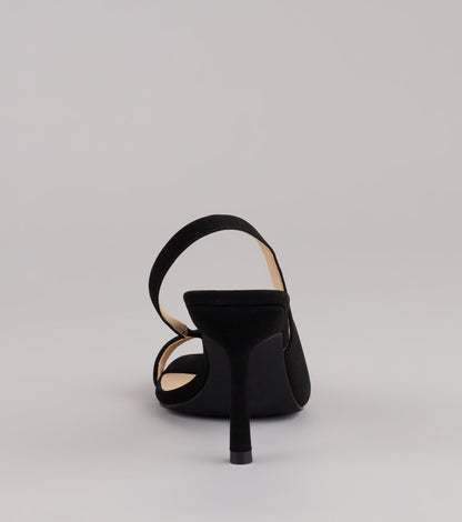 Strut Ready Sling-Back Stiletto Pumps