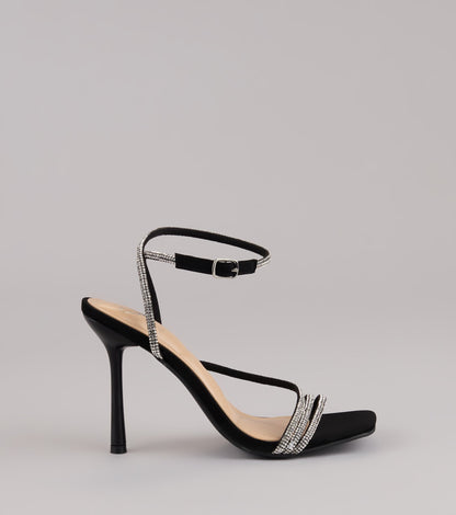 Strut With Glamour Rhinestone Stiletto Heels