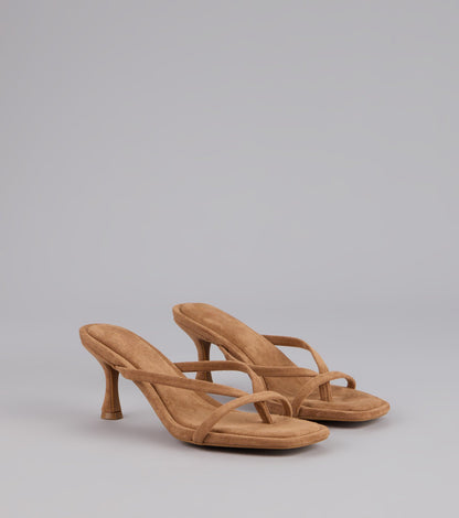 Minimal Mood Faux Suede Kitten Heels