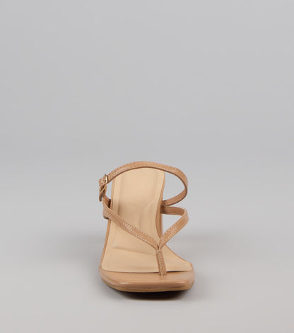 Strap In Thong Buckle Mules