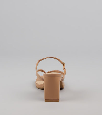 Strap In Thong Buckle Mules