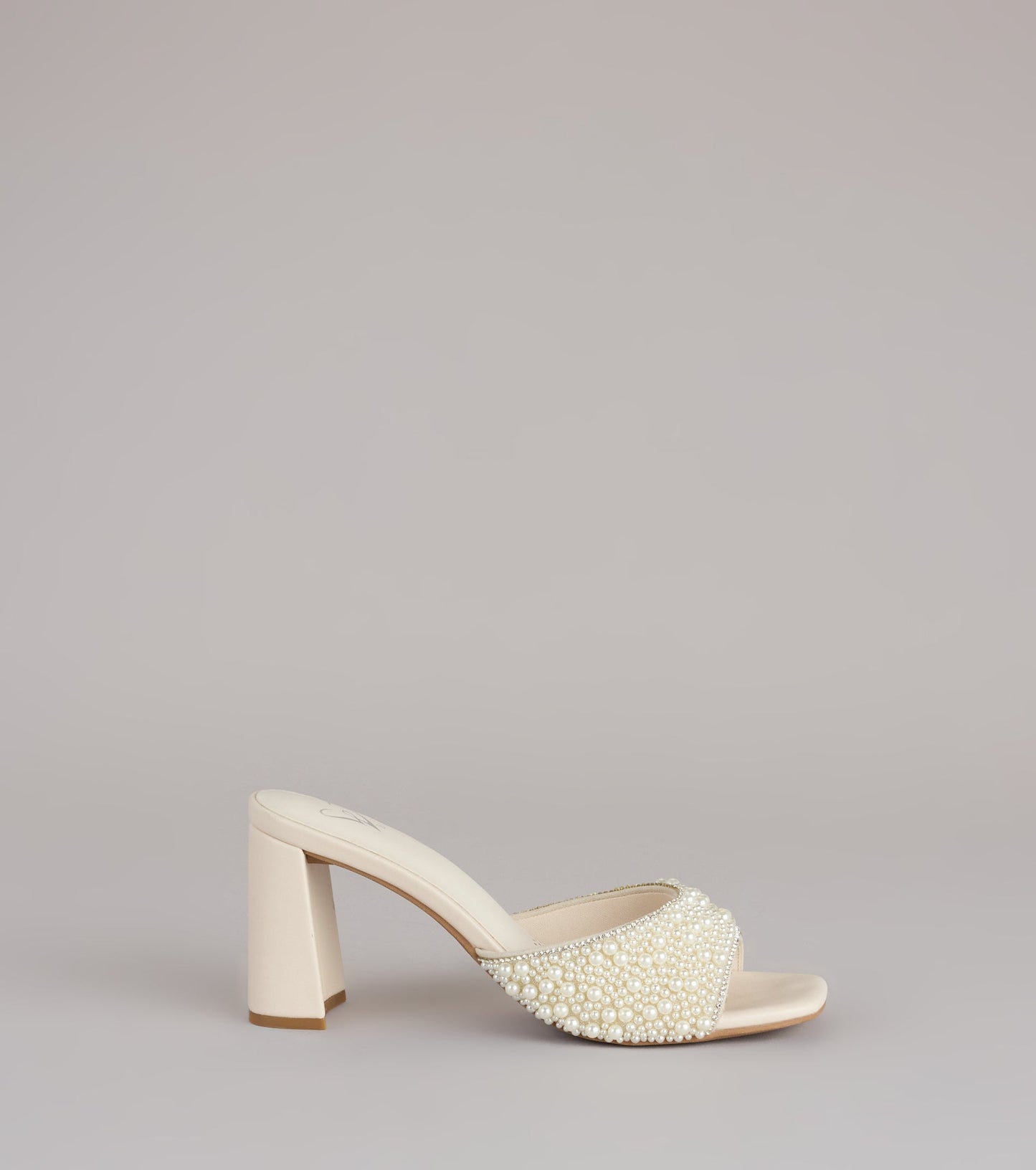Classy And Cute Faux Pearl Block Heels