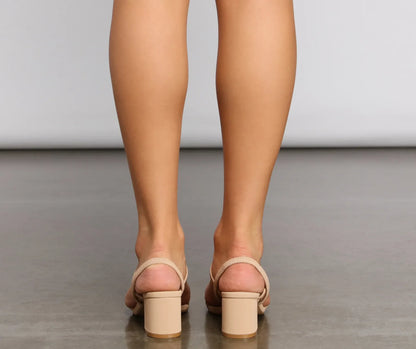 Never Basic Low Block Heels