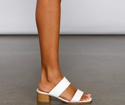 Stacked On Basics Wide Fit Mules