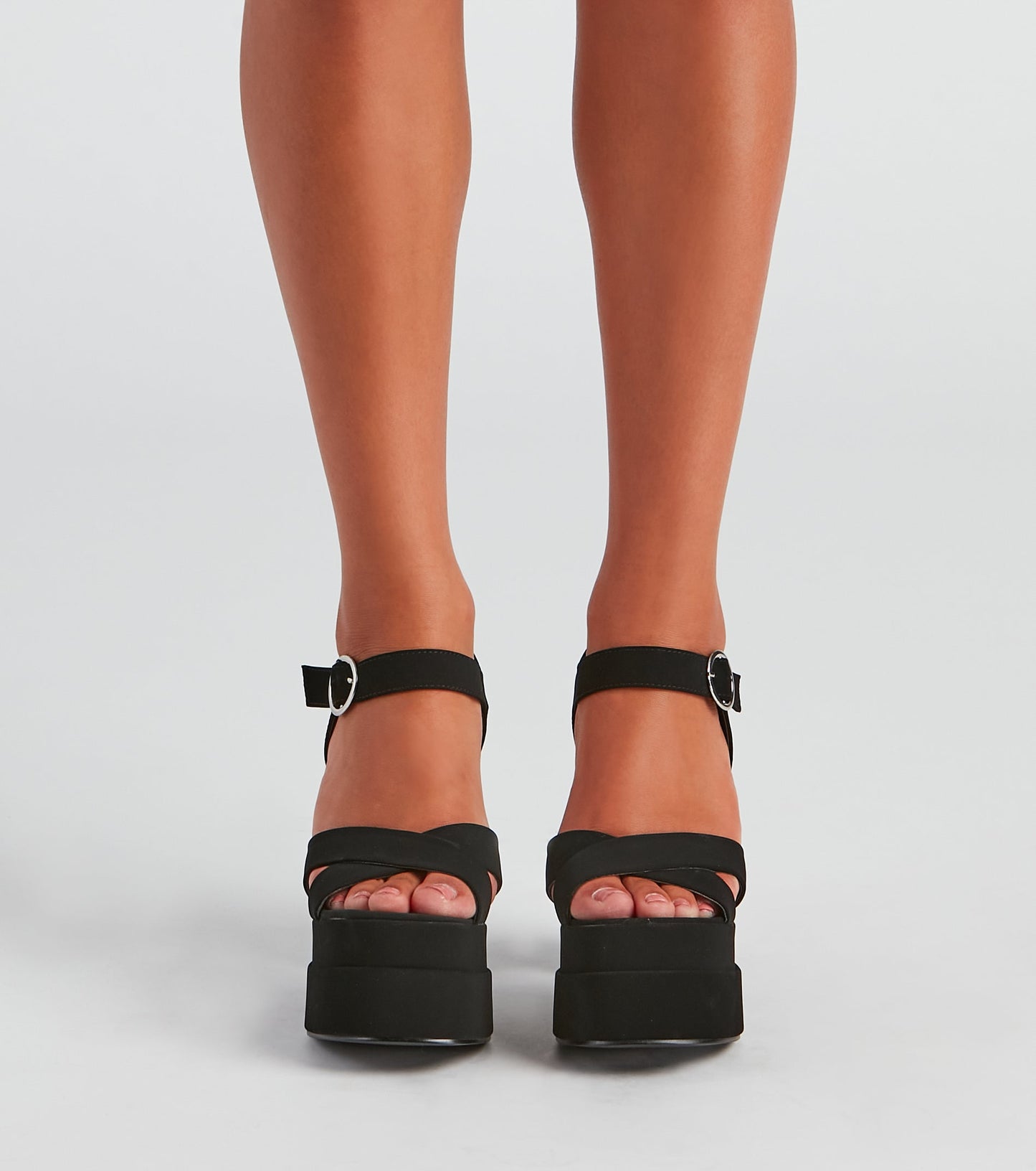 Extra Spicy Nubuck Platform Heels