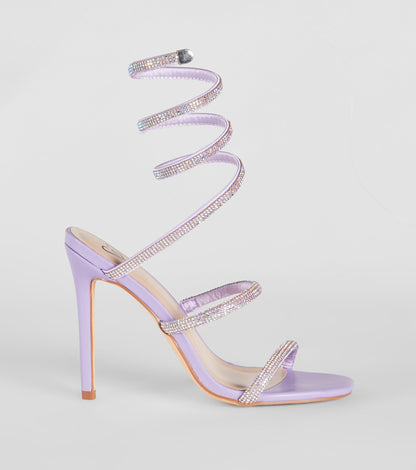 Signature Glam Rhinestone Spiral Stiletto Heels