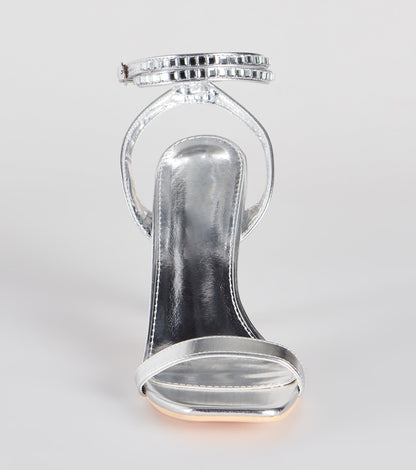 All About The Bling Gemstone Metallic Heels
