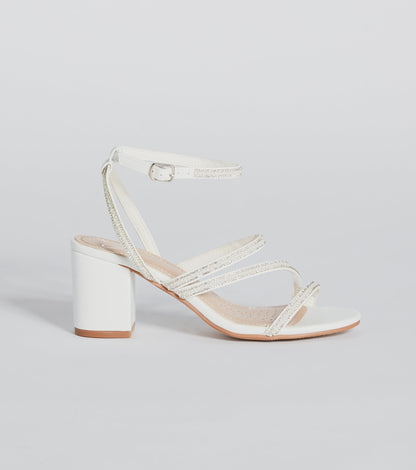 Sparkle With Flair Rhinestone Faux Pearl Heels