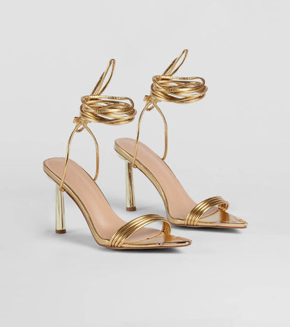 Laced Up In Sleek Style Strappy Stiletto Heels