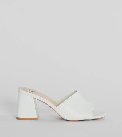 Meant To Last Square Toe Block Heel Mules