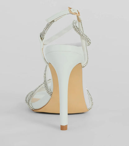 Bold Luxe Rhinestone Strappy Stiletto Heels