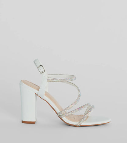 Miss Marvelous Rhinestone Block Heels