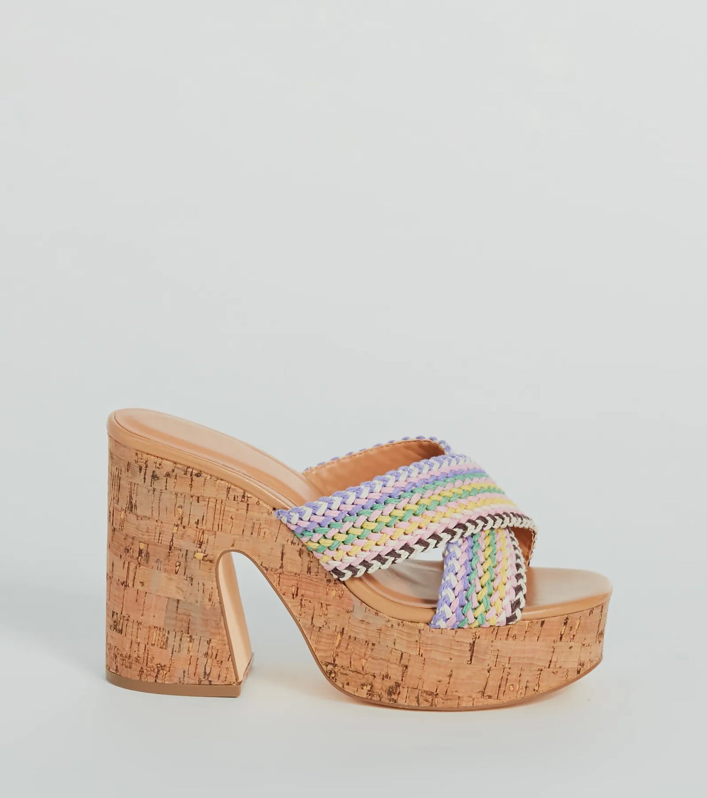 Sunset Vibes Braided Strap Platform Sandals