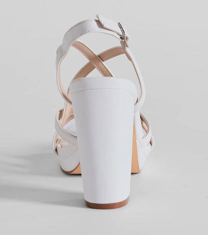Always Slaying Strappy Platform Heels
