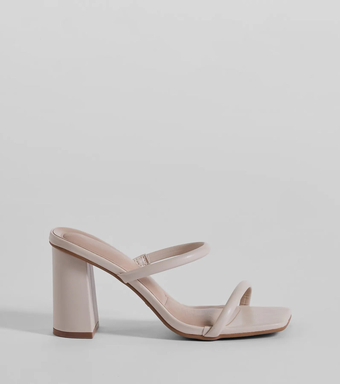 Day To Night Strappy Faux Leather Block Heels