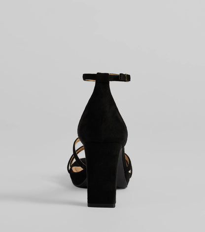 Elevated Strappy Block Heels