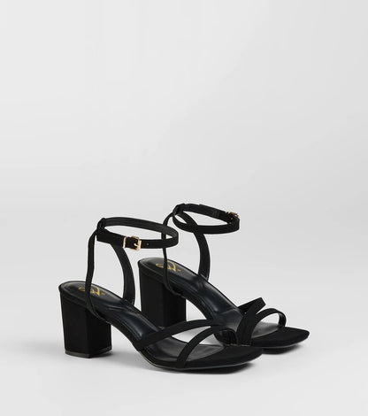 Step Into Chic Strappy Block Heels