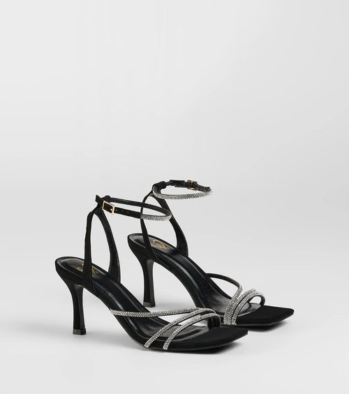 So Icy Rhinestone Kitten Stiletto Heels