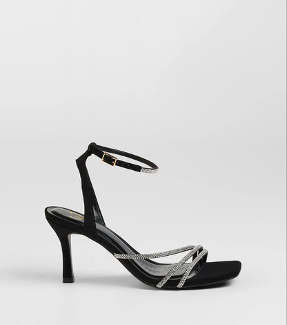 So Icy Rhinestone Kitten Stiletto Heels