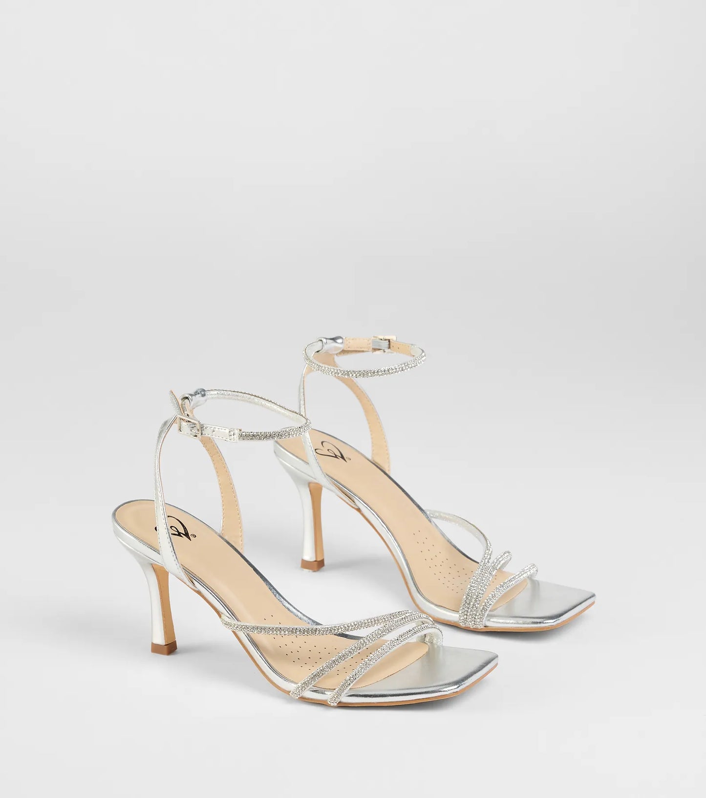 So Icy Rhinestone Kitten Stiletto Heels