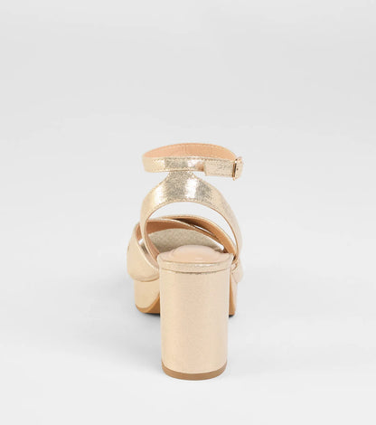 Special Surprise Criss Cross Platform Block Heels