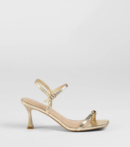 Fabulous Strut Strappy Kitten Heels
