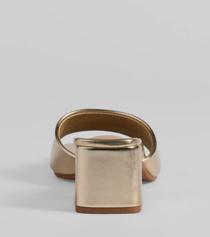 Chic Upgrade Basic Block Heel Mules
