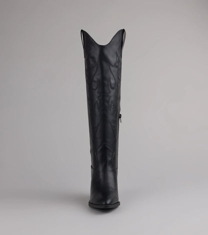 Lone Star Girl Knee High Cowboy Boots