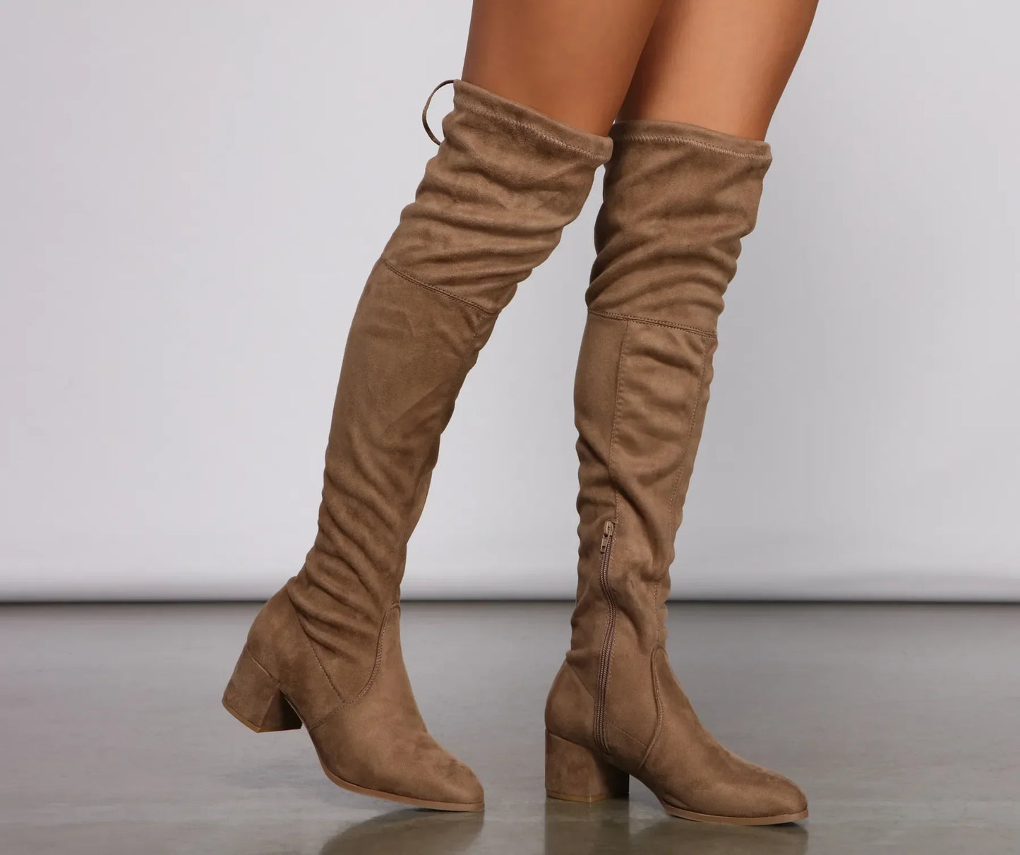 Stylish Must-Have Over The Knee Block Heel Boots
