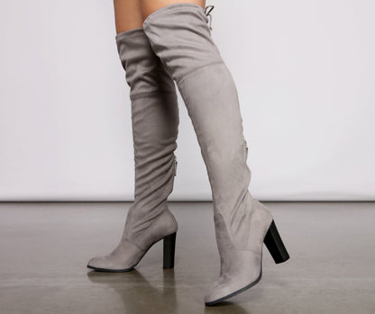 Trend Alert Over the Knee Faux Suede Boots