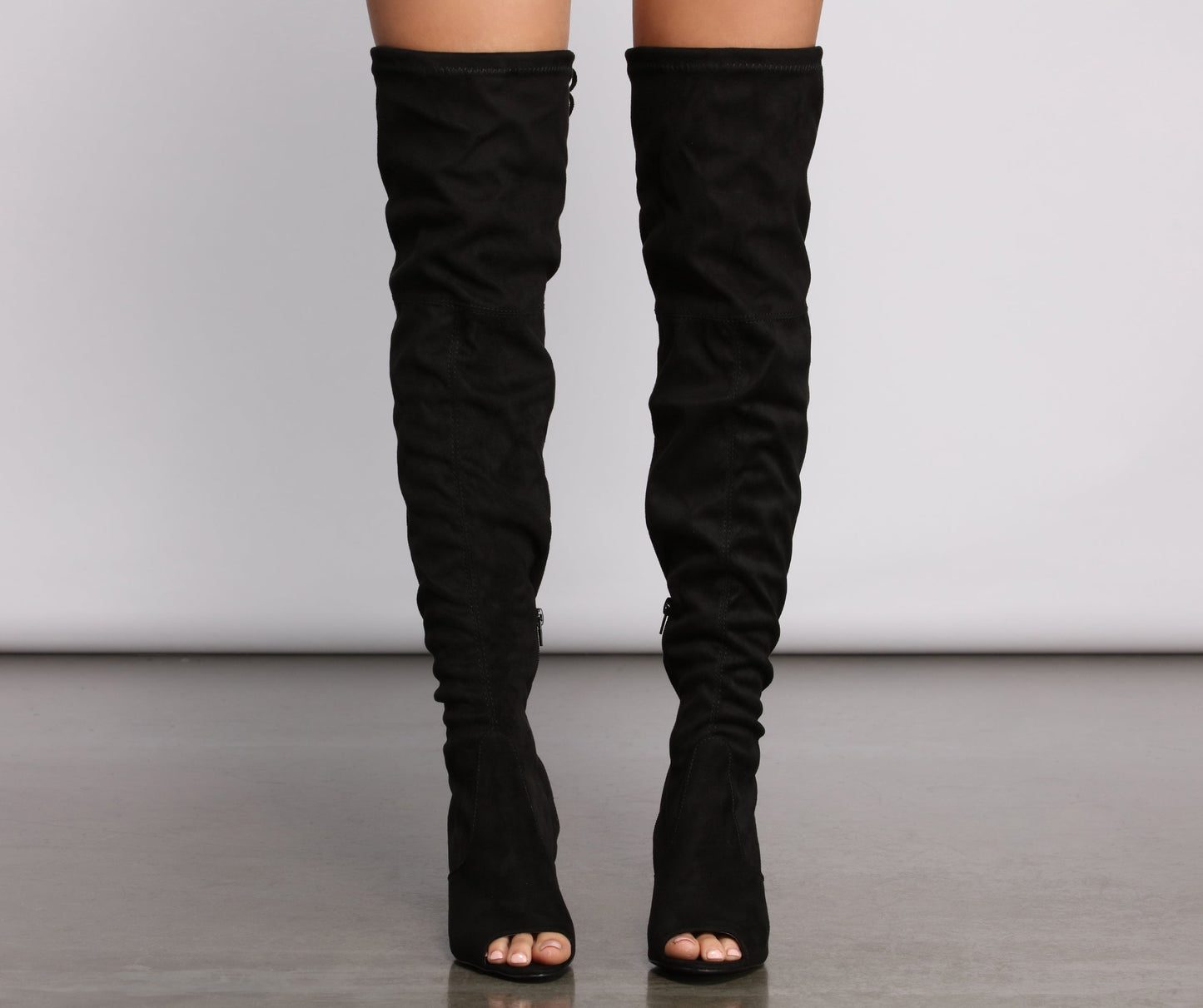 High Fashion Peep Toe Boots